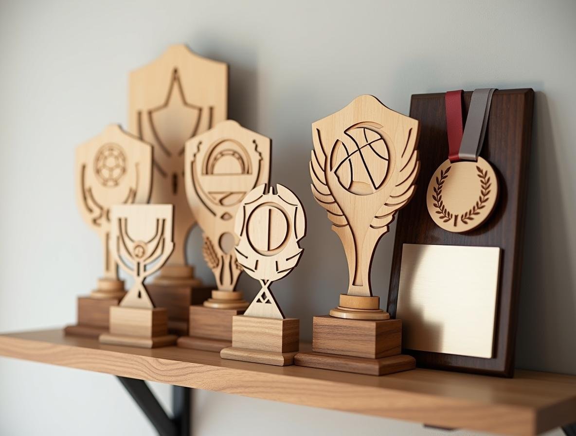 Drevené trofeje, medaily a plakety vyrobené na mieru